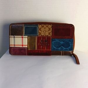 Coach Bleeker Holiday Patchwork Wallet